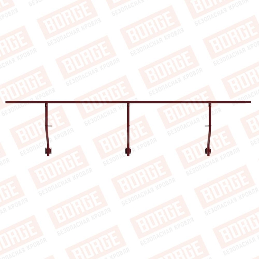 Ограждение парапетное BORGE H-30см, 3м, красное вино (RAL 3005)