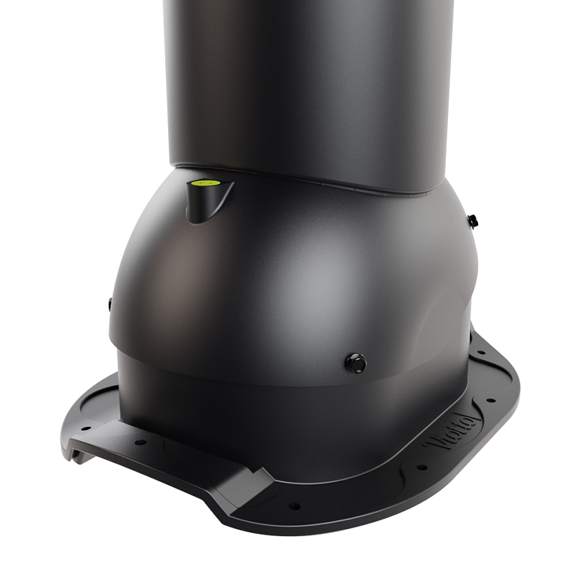 Роторная вентиляция Viotto, для МЧ Адаманте, d-125мм, утепленная, чёрный (RAL 9005)