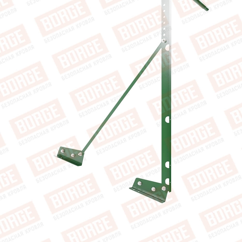 Ограждение декоративное NewLine H-120см, 3м, для фальцевой кровли, лиственно-зеленый (RAL 6002)