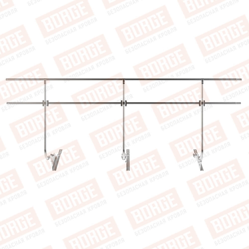 Ограждение кровельное BORGE H-120см, 3м, для черепичной кровли, цинк