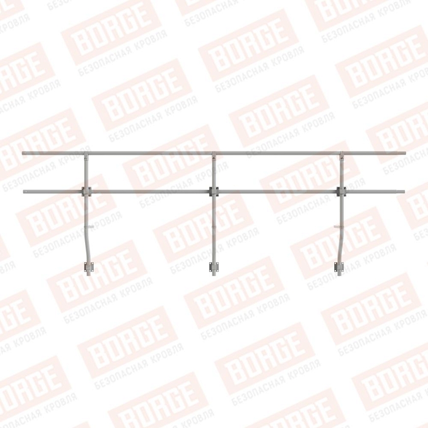 Ограждение парапетное BORGE H-60см, 3м, бело-алюминиевый (RAL 9006)