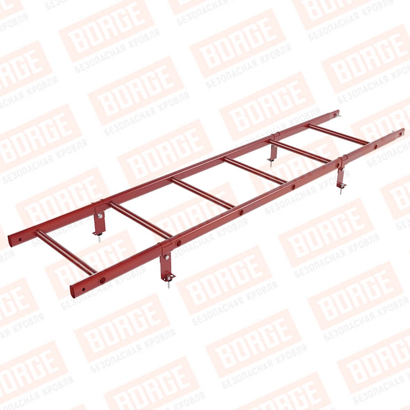 Комплект лестница кровельная BORGE 1,8м, коричнево-красный (RAL 3011)