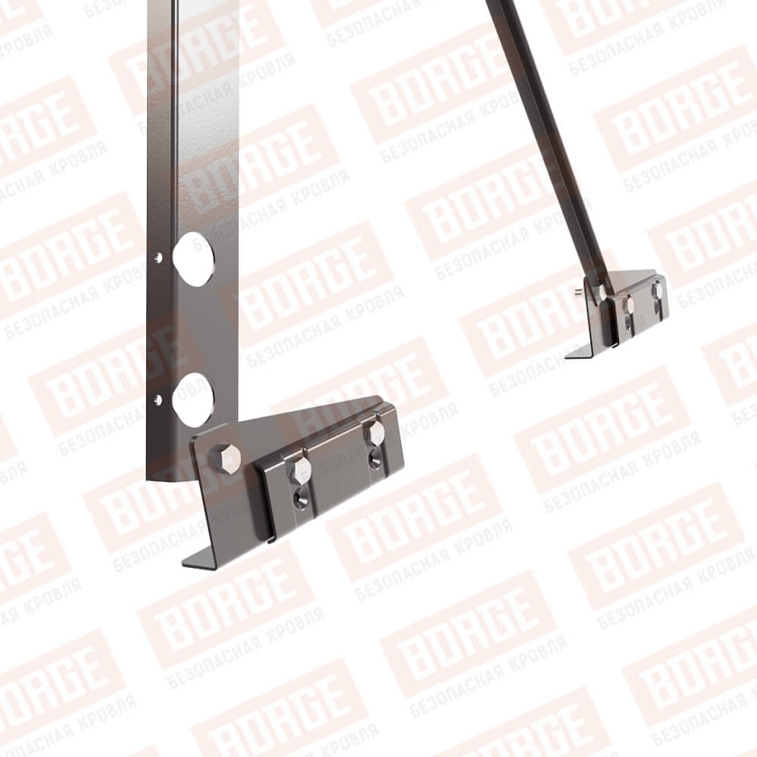 Ограждение декоративное NewLine H-120см, 3м, для фальцевой кровли, серо-коричневый (RR 32)