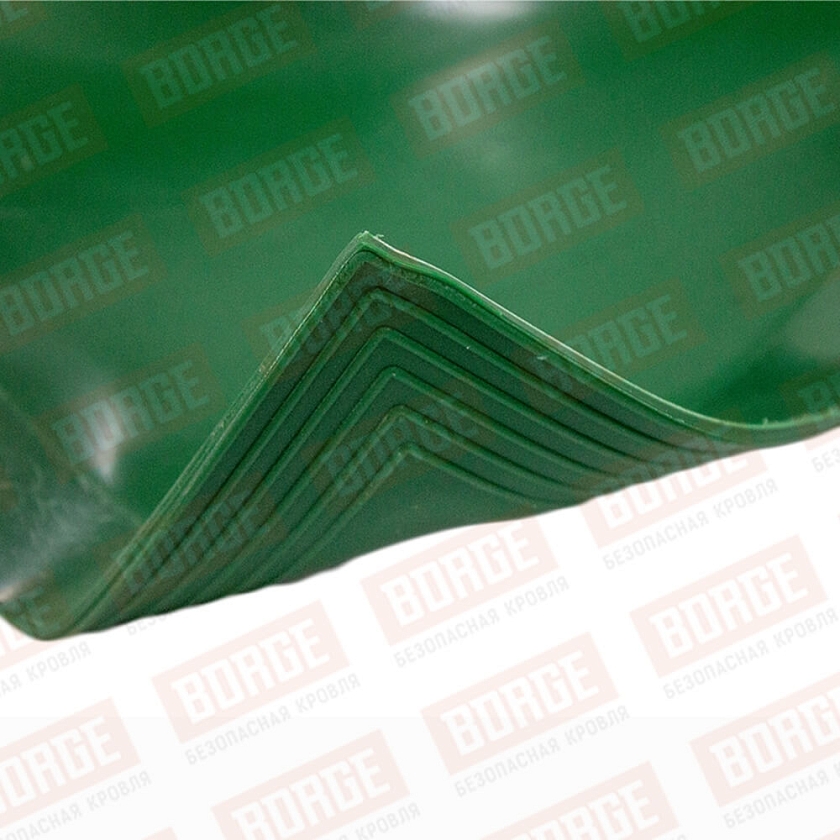 Проходка кровельная угловая №2 BORGE (d=200-300, 525х525mm, RAL 6005 зеленый), силикон