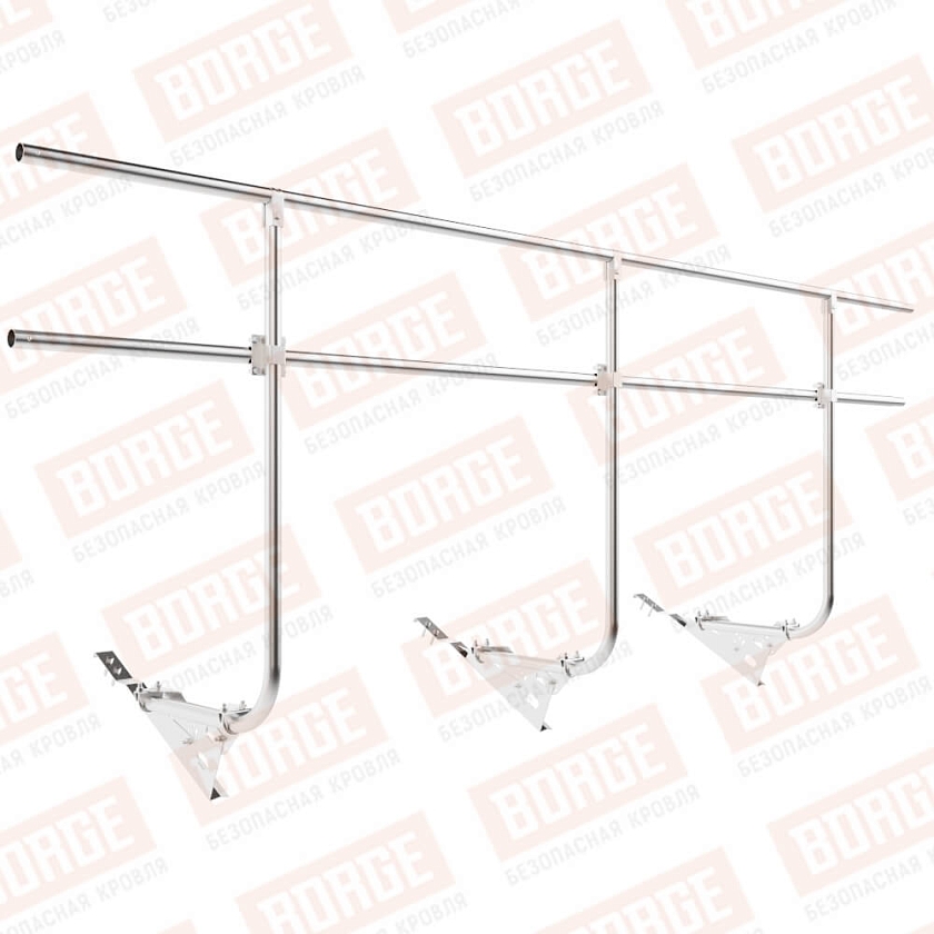 Ограждение кровельное BORGE H-120см, 3м, для черепичной кровли, цинк