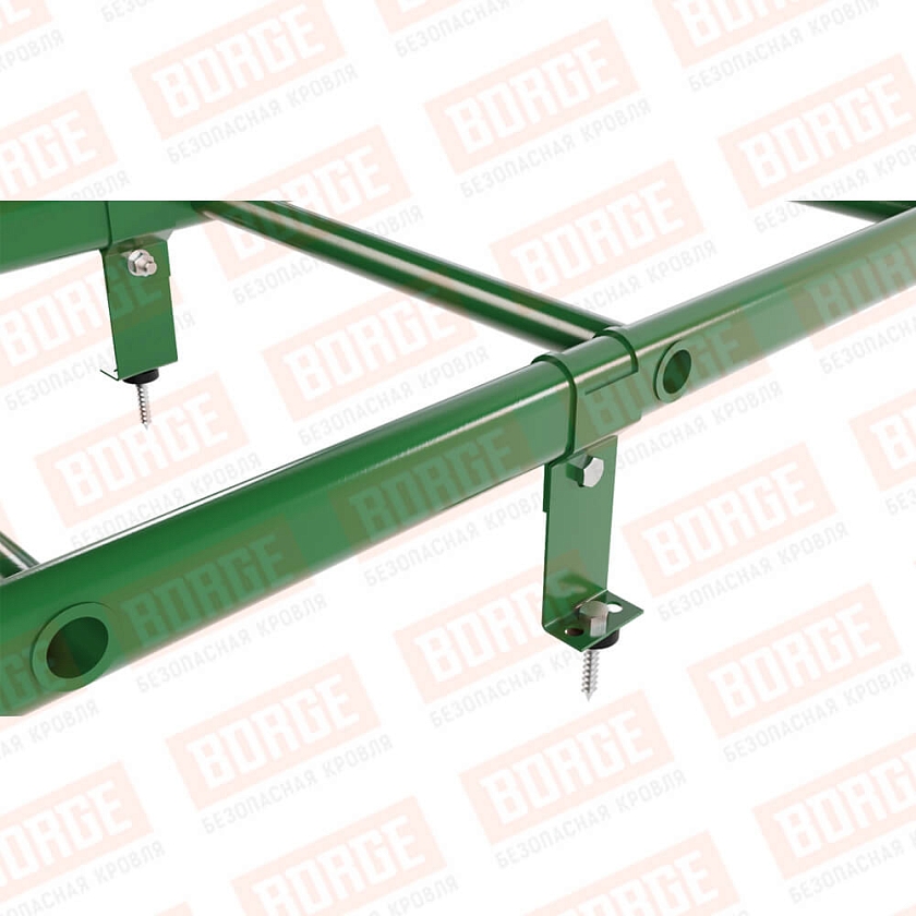 Комплект лестница кровельная BORGE 2,7м, лиственно-зеленый (RAL 6002)