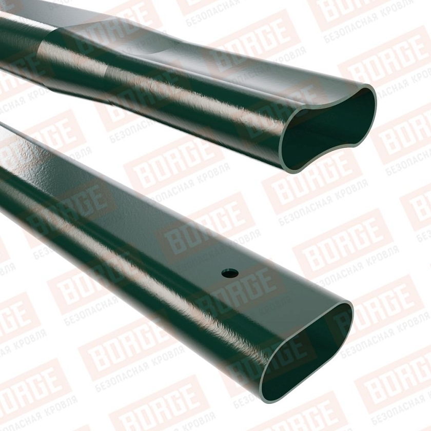 Труба снегозадержателя Русский Рубеж 40х20х1500, зеленый мох (RAL 6005)