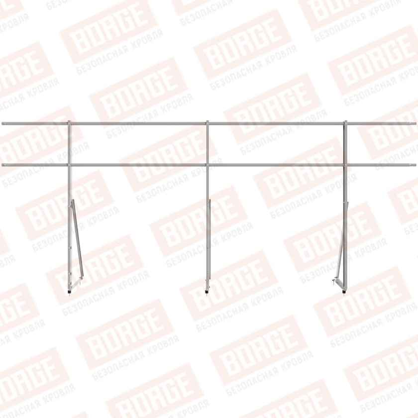 Ограждение кровельное Русский Рубеж H-120см, 3м, сигнально-серый (RAL 7004)