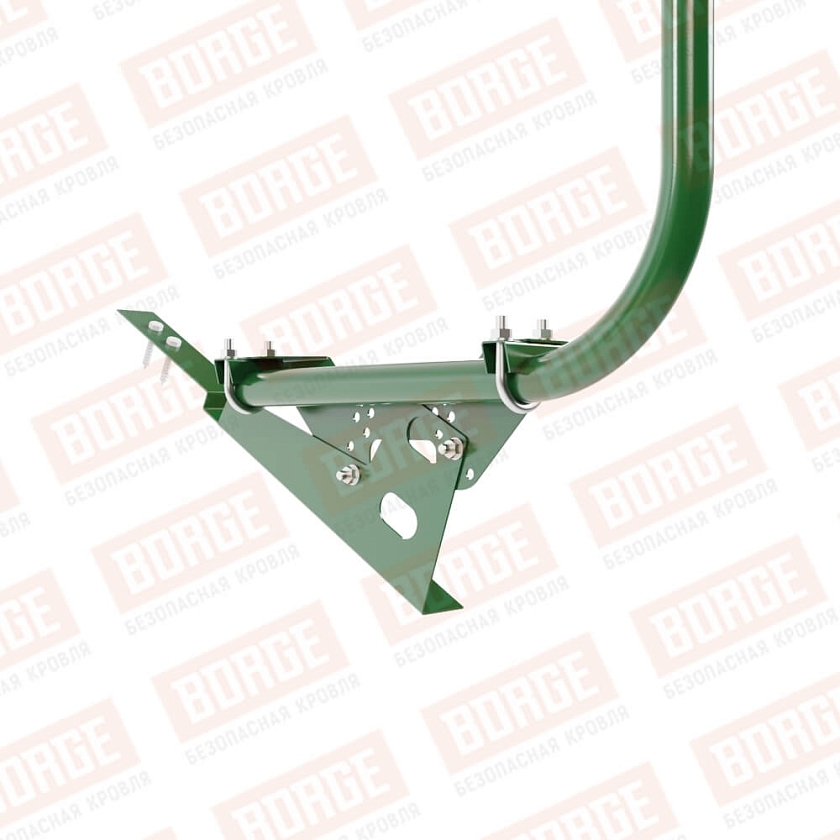 Ограждение кровельное BORGE H-120см, 3м, для композитной черепицы, лиственно-зеленый (RAL 6002)