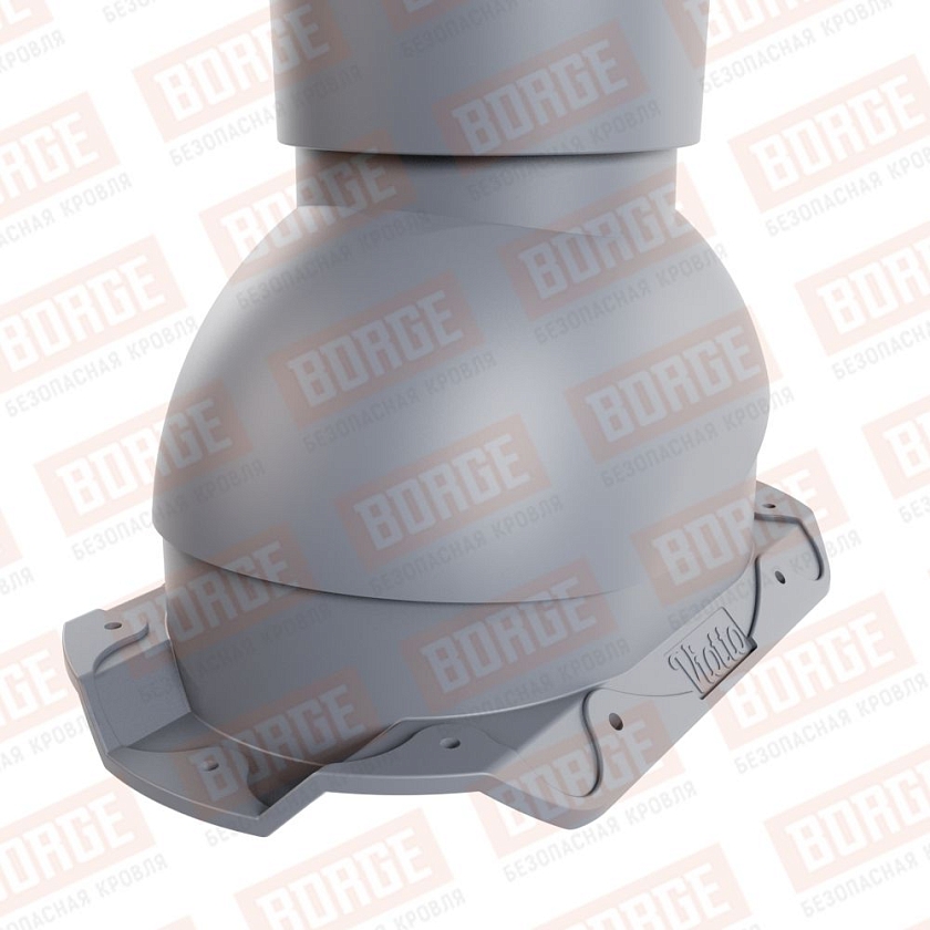 Труба вентиляционная Viotto, для профнастила С20, d-110мм, h-550мм, утепленная, серый графит (RAL 7024)