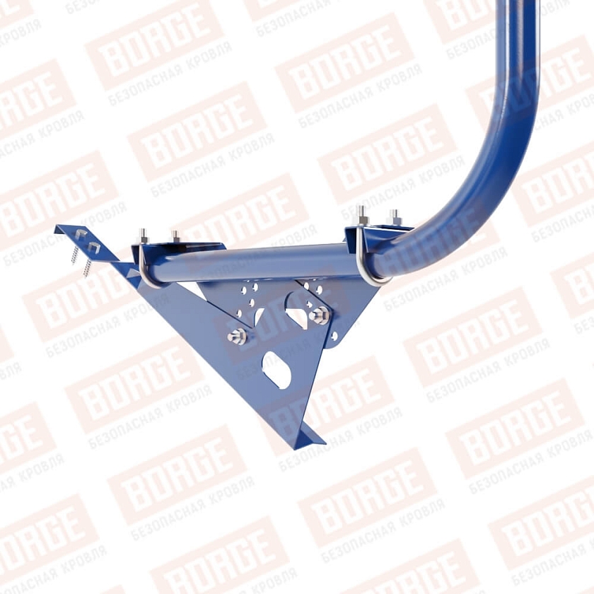 Ограждение кровельное BORGE H-90см, 3м, для черепичной кровли, сигнально-синий (RAL 5005)