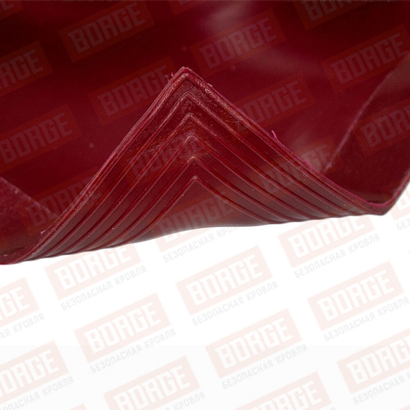 Проходка кровельная угловая №2 BORGE (d=200-300, 525х525mm, RAL 3005 красный), силикон