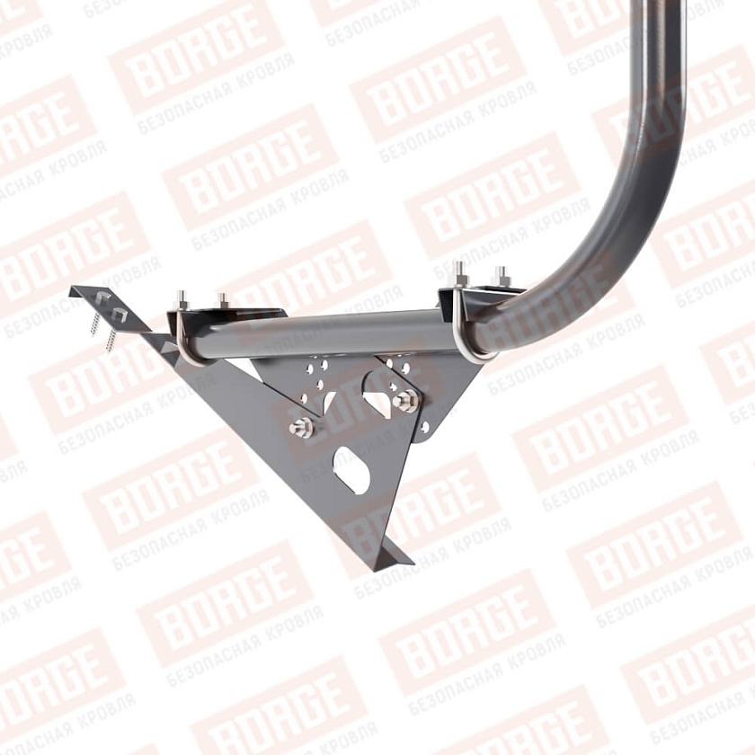 Ограждение кровельное BORGE H-90см, 3м, для черепичной кровли, серый графит (RAL 7024 matt)