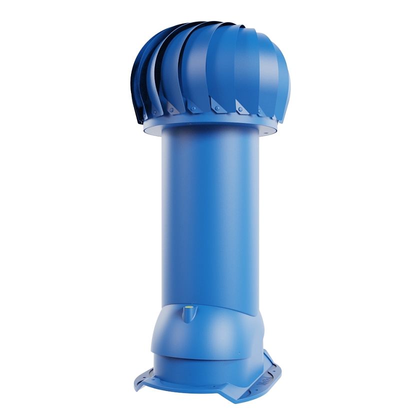 Роторная вентиляция Viotto, для МЧ Каскад, d-110мм, утепленная, сигнально-синий (RAL 5005)