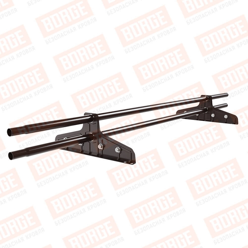 Снегозадержатель трубчатый Русский Рубеж D-25мм, 1,5м, 2 опоры, для фальц. кров., окрашенный (NL-807)