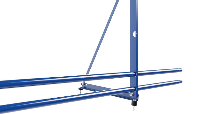 Ограждение кровельное NewLine H-90см, 3м, сигнально-синий (RAL 5005), с двумя доп. трубами