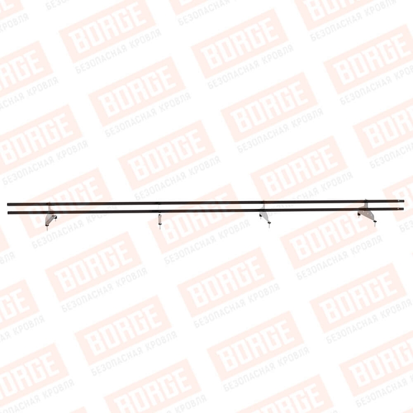 Снегозадержатель трубчатый NewLine 3м, D-25мм, 4 опоры, серо-коричневый (RR 32)