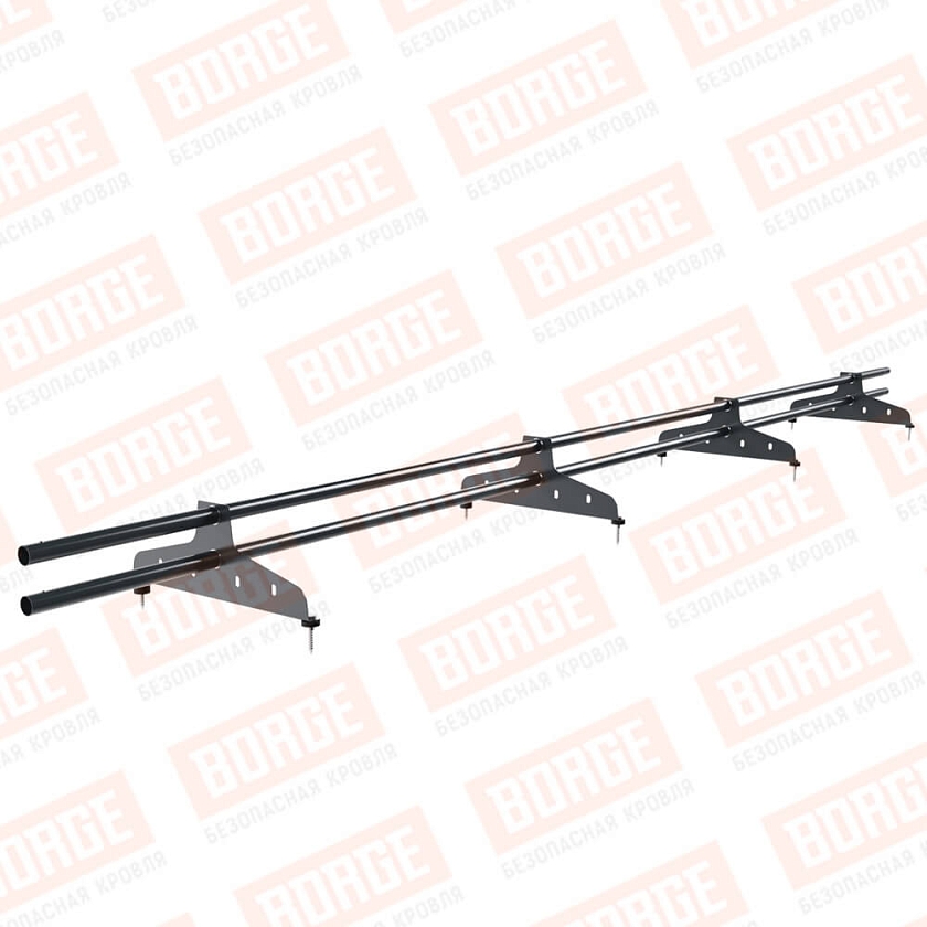 Снегозадержатель трубчатый NewLine 3м, D-25мм, 4 опоры, антрацитово-серый (RAL 7016)