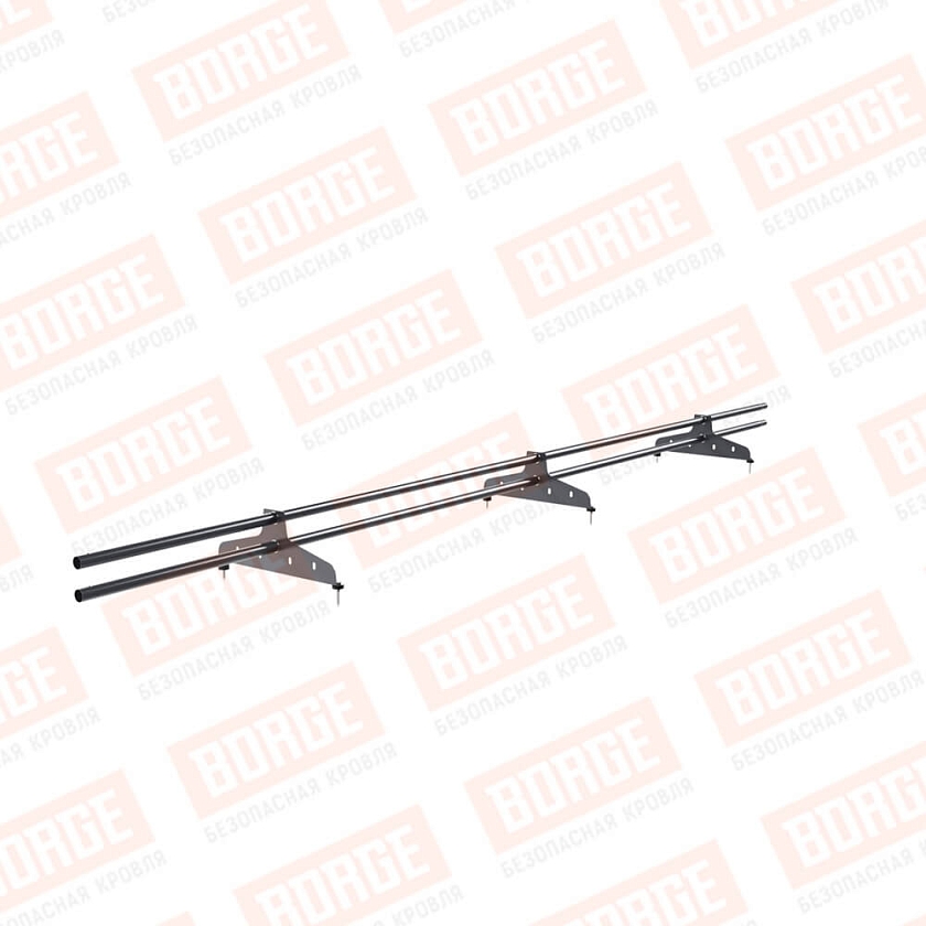 Снегозадержатель трубчатый NewLine 3м, D-25мм, 3 опоры, серый графит (RAL 7024)