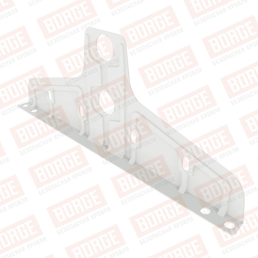 Универсальный кронштейн Русский Рубеж D-25мм, оцинк., сигнально-белый (RAL 9003)