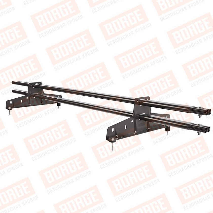 Снегозадержатель трубчатый BORGE 1,5м, 2 опоры, окрашенный (NL-807)