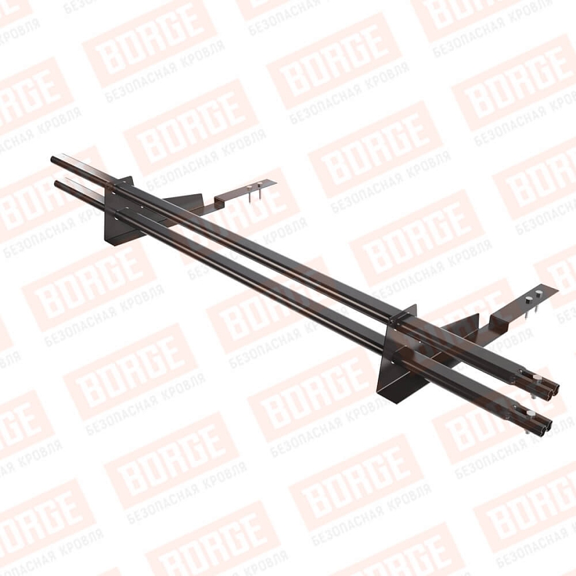 Снегозадержатель трубчатый BORGE 1,5м, 2 опоры, для композит. черепицы, окрашенный (NL-807)