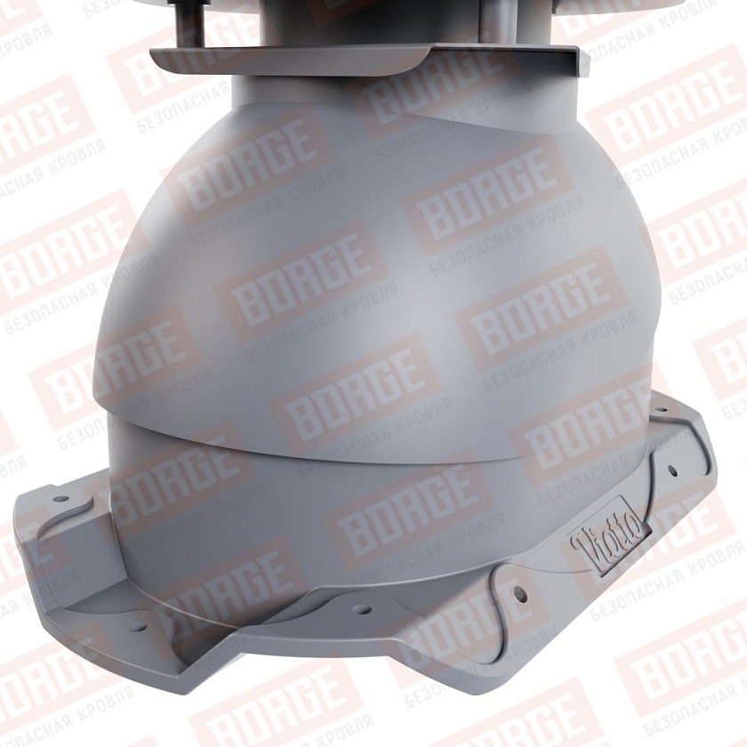 Универсальный выход вентиляции Viotto, для профнастила С20, серый графит (RAL 7024)