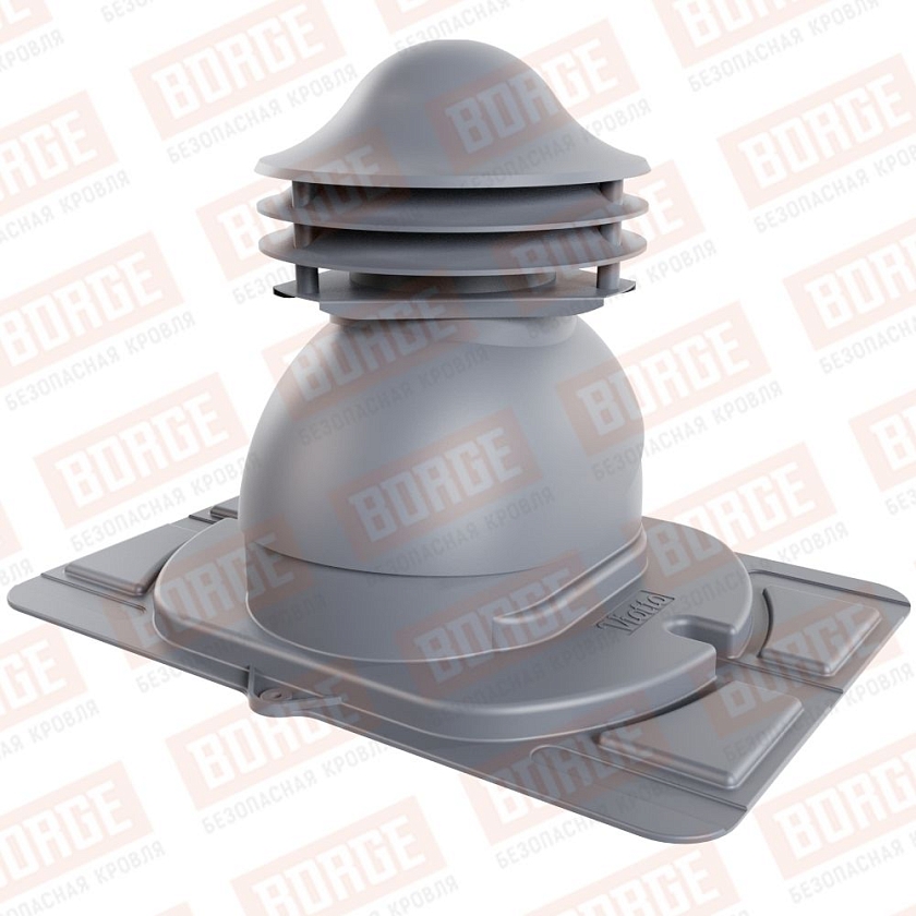 Универсальный выход вентиляции Viotto с универсальным проходным элементом, серый графит (RAL 7024)