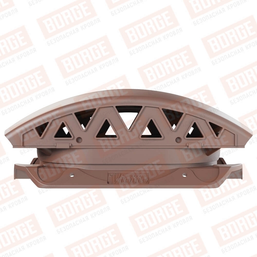 Вентилятор подкровельный Viotto, для профнастила С20, коричневый шоколад (RAL 8017). Черепаха