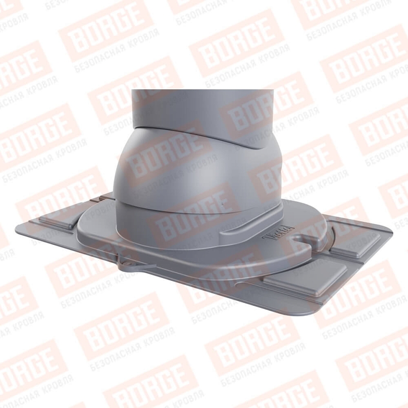 Труба вентиляционная Viotto с универсальным проходным элементом, d-150мм, утепленная, серый графит (RAL 7024)