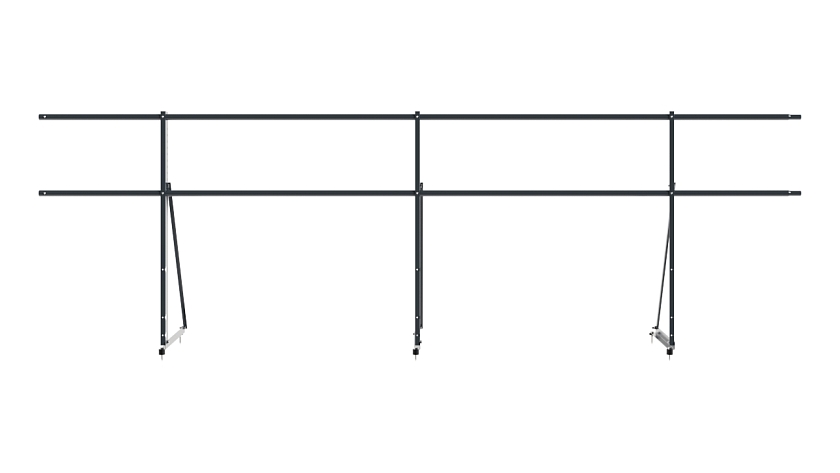 Ограждение кровельное NewLine H-90см, 3м, антрацитово-серый (RAL 7016)
