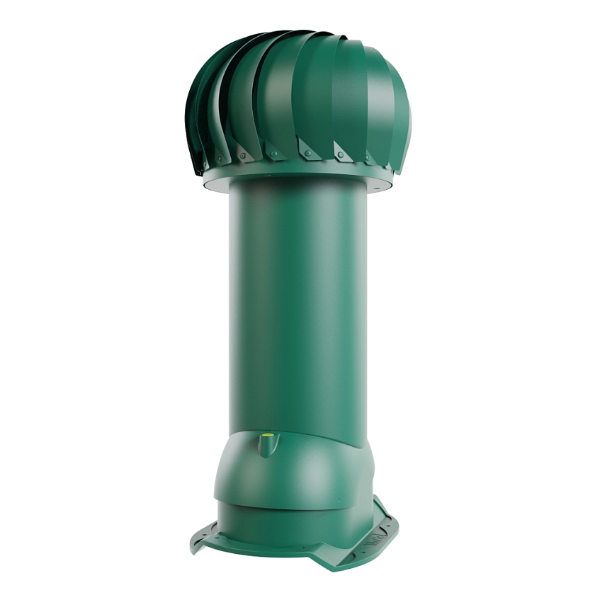 Роторная вентиляция Viotto, для МЧ Каскад, d-110мм, утепленная, зелёный мох (RAL 6005)