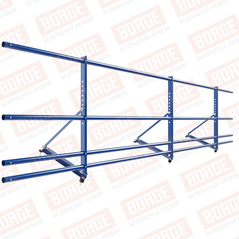 Ограждение декоративное NewLine H-60см, 3м, сигнально-синий (RAL 5005), с двумя доп. трубами