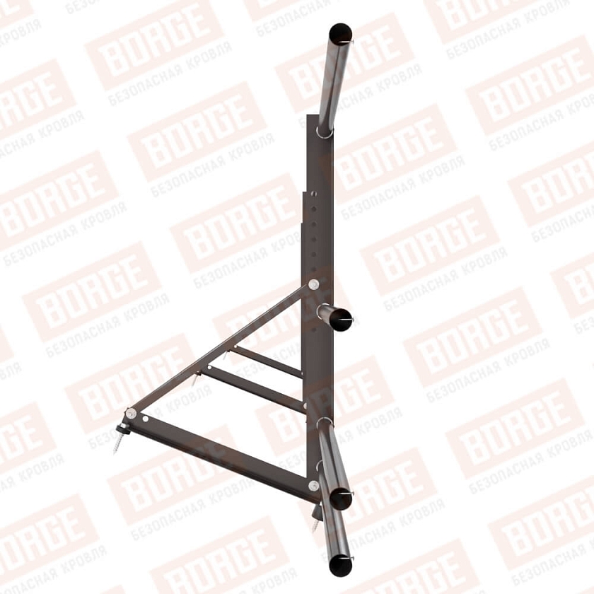 Ограждение декоративное NewLine H-60см, 3м, cеро-коричневый (RR 32), с двумя доп. трубами