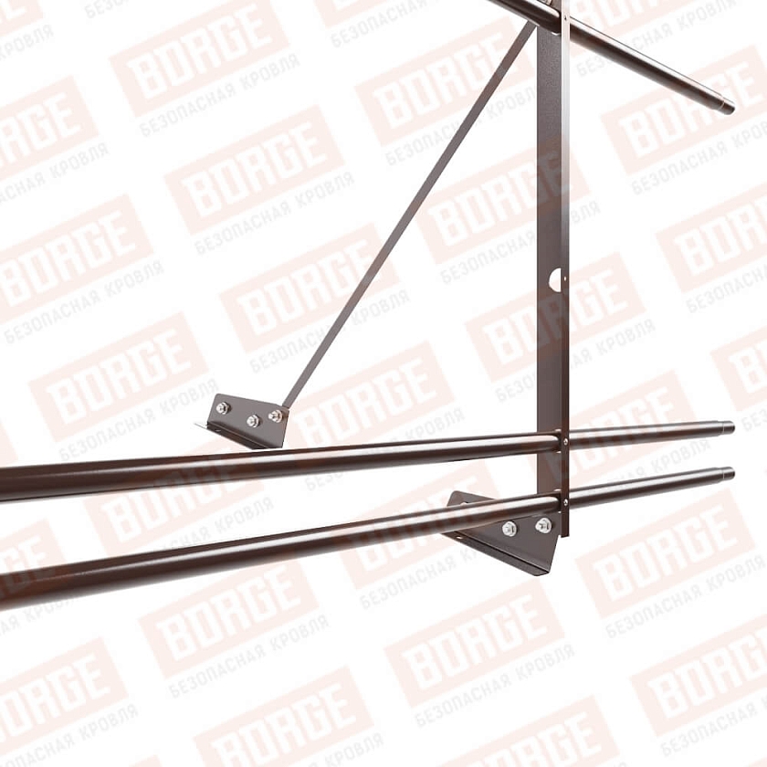 Ограждение декоративное NewLine H-90см, 3м, для фальц. кров., окрашенный (NL-807), с двумя доп. трубами