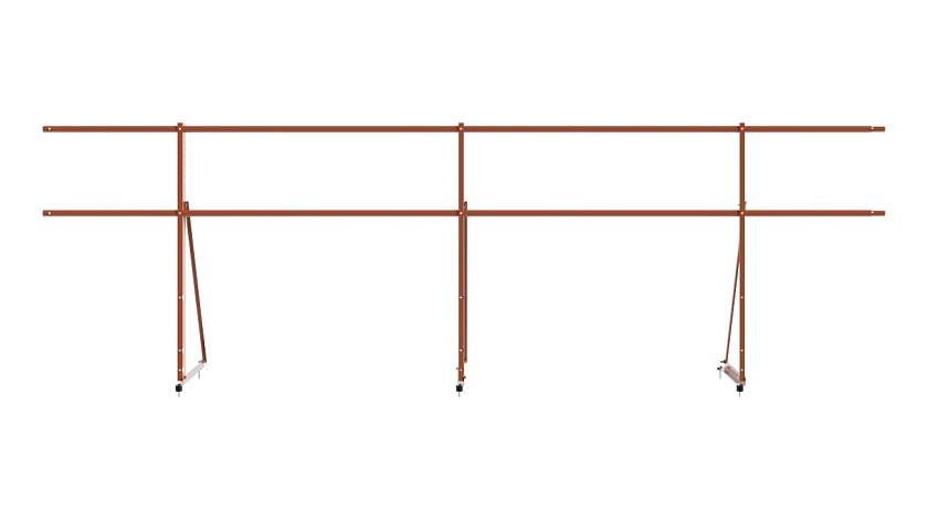 Ограждение кровельное NewLine H-90см, 3м, терракотовый (RAL 8004)