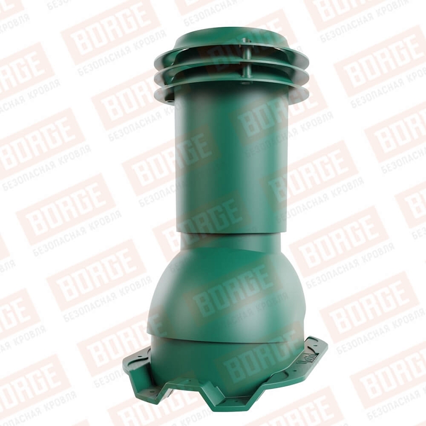 Выход вентиляции канализации Viotto, для профнастила С21, зеленый мох (RAL 6005)