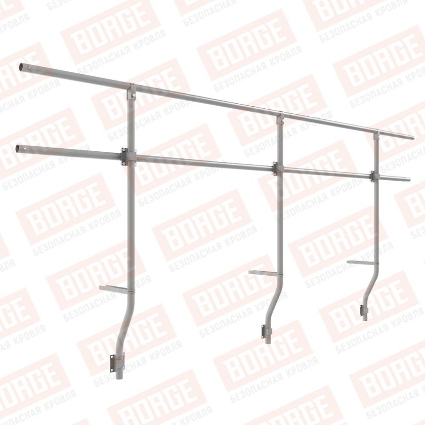 Ограждение парапетное BORGE H-90см, 3м, сигнально-серый (RAL 7004)