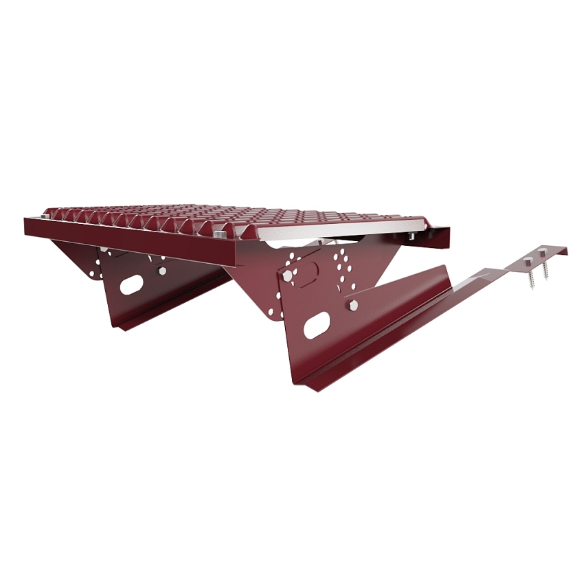 Ступень кровельная BORGE, для черепичной кровли, красное вино (RAL 3005)