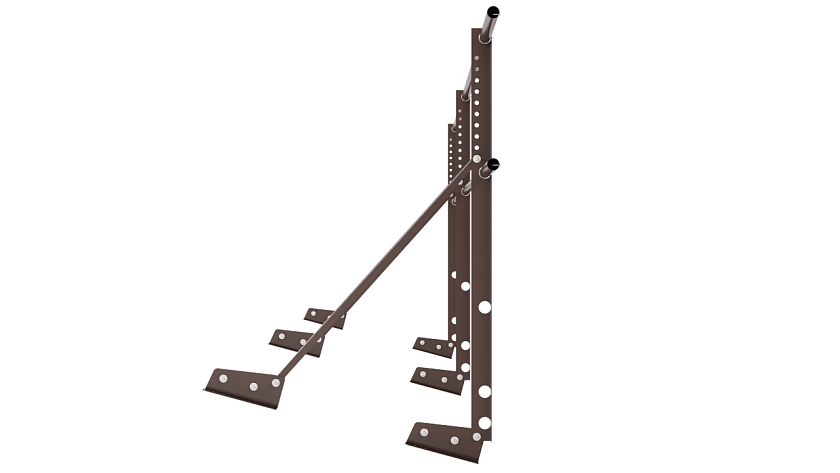 Ограждение кровельное NewLine H-90см, 3м, для фальцевой кровли, коричневый шоколад (RAL 8017)