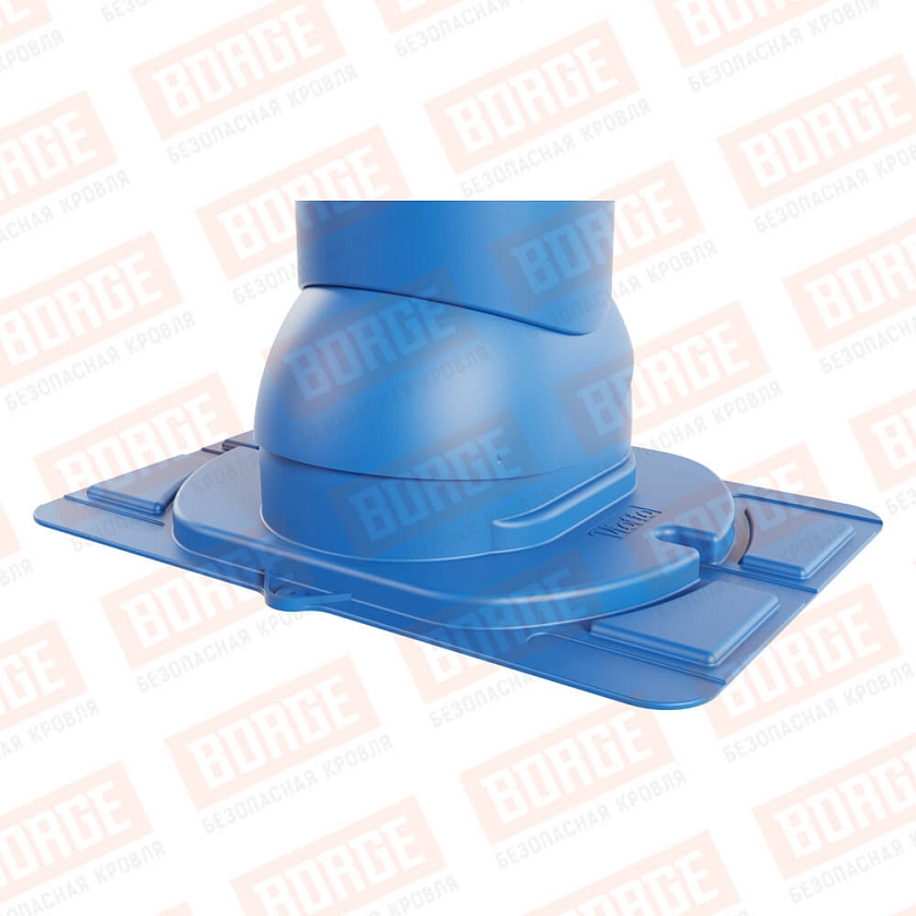 Труба вентиляционная Viotto с универсальным проходным элементом, d-150мм, утепленная, сигнально-синий (RAL 5005)