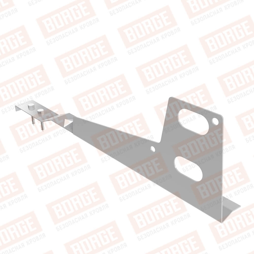 Универсальный кронштейн BORGE, для натуральной черепицы, сигнально-серый (RAL 7004)