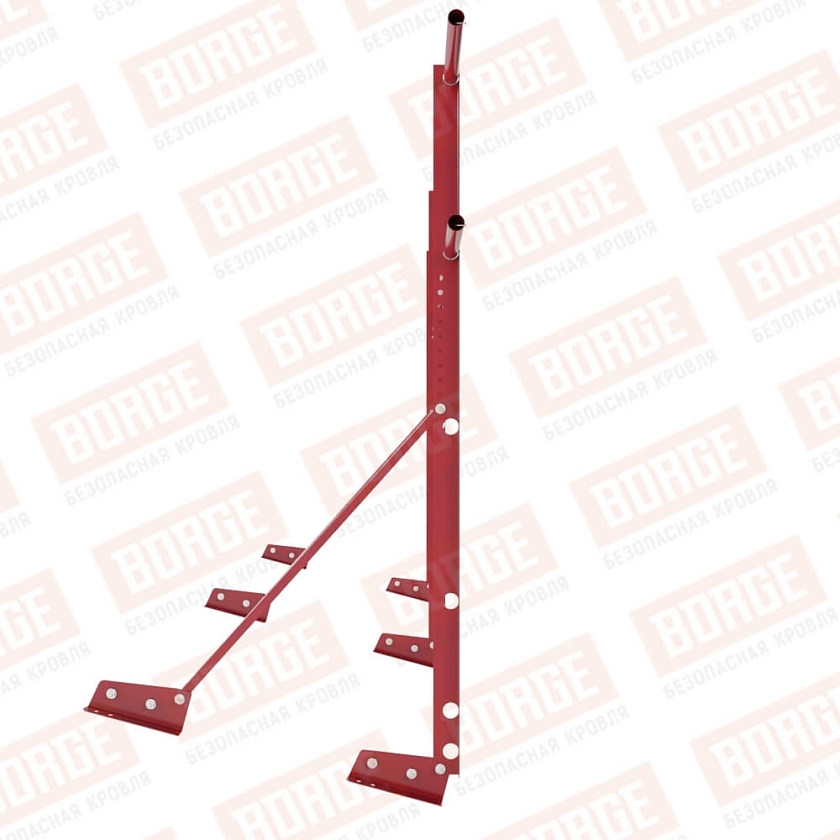 Ограждение декоративное NewLine H-120см, 3м, для фальцевой кровли, рубиново-красный (RAL 3003)