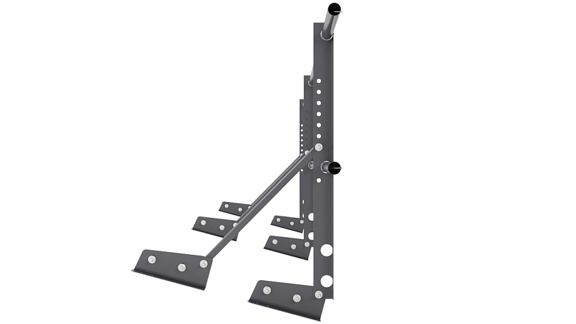 Ограждение кровельное NewLine H-60см, 3м, для фальцевой кровли, серый графит (RAL 7024)