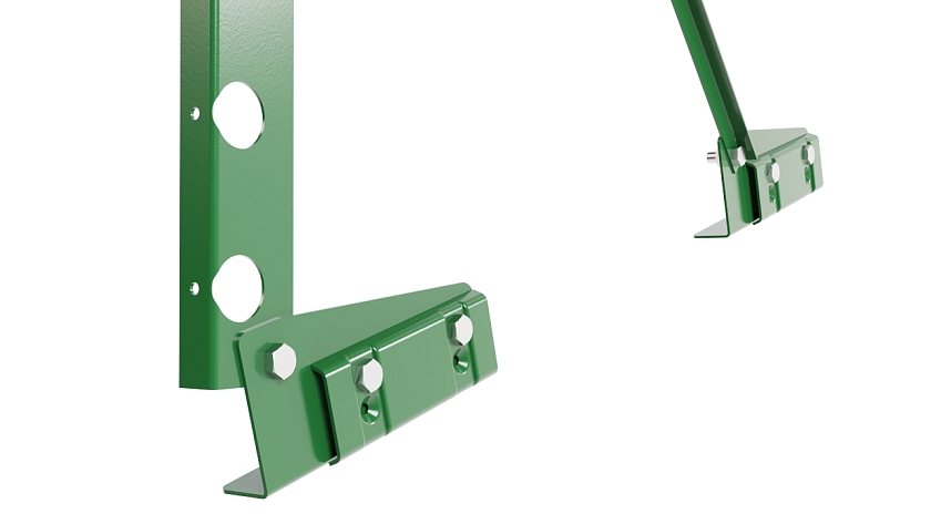 Ограждение кровельное NewLine H-120см, 3м, для фальцевой кровли, лиственно-зеленый (RAL 6002)