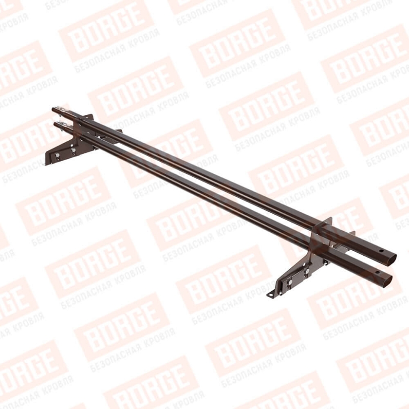 Снегозадержатель трубчатый Русский Рубеж 25х45мм, 1,5м, 2 опоры, для фальц. кров., окрашенный (NL-807)