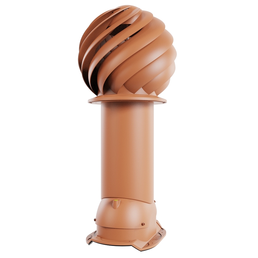 Роторная вентиляция Viotto, для МЧ Каскад, d-150мм, утепленная, терракотовый (RAL 8004)