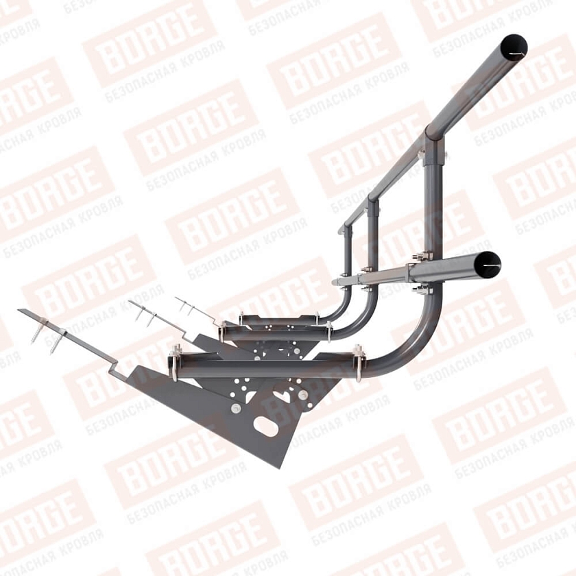 Ограждение кровельное BORGE H-60см, 3м, для композитной черепицы, серый графит (RAL 7024)