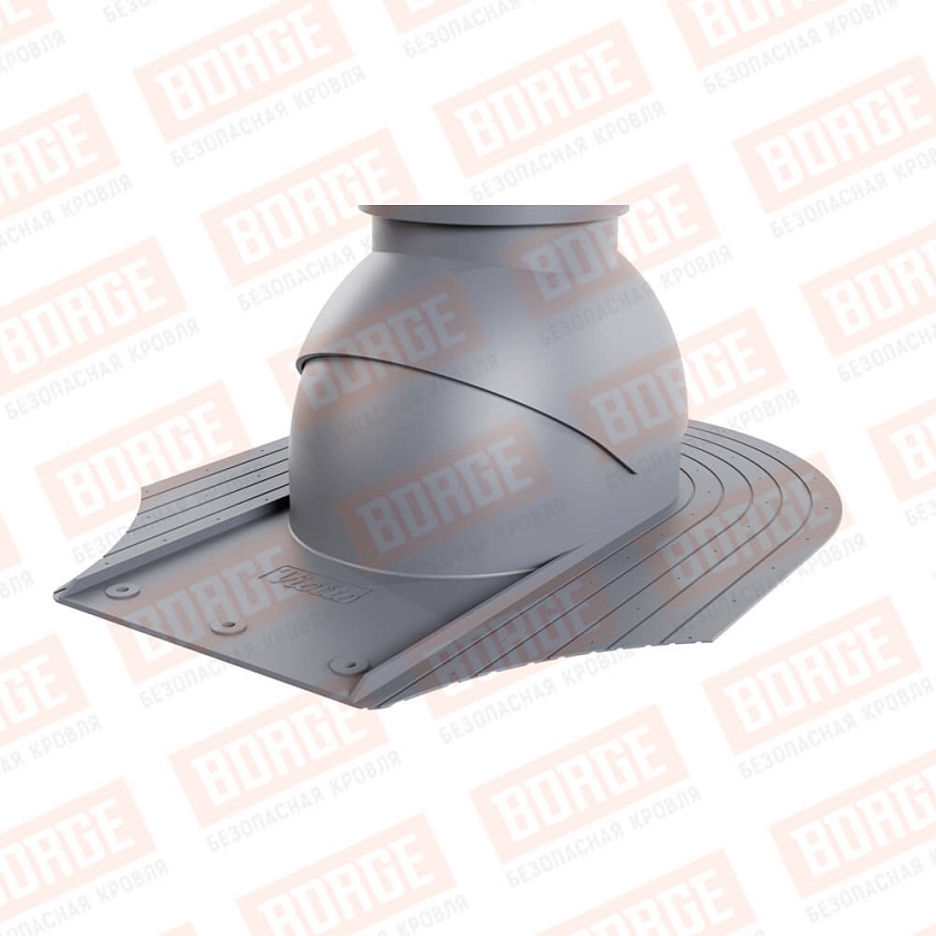 Выход вентиляции канализации Viotto, для мягкой кровли при монтаже, серый графит (RAL 7024)