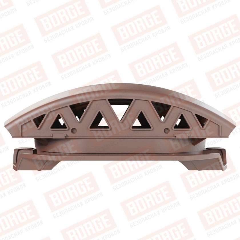 Вентилятор подкровельный Viotto, для профнастила С21, коричневый шоколад (RAL 8017). Черепаха